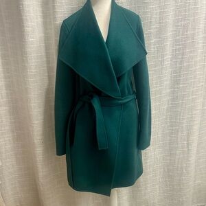 Joseph Cashmere Blend Green Belted Coat